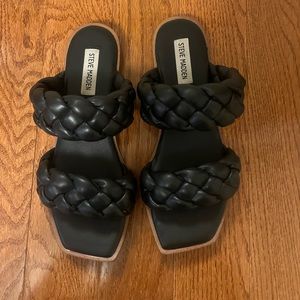 Steve Madden Braided Black Sandals